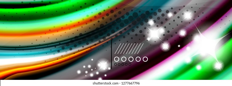 Color flow poster. Wave Liquid shape color background. Art vector design for your design