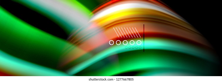 Afiche de flujo de color. Fondo de color de forma líquido ondulado. Diseño vectorial de arte para tu diseño