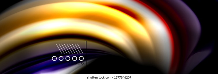 Afiche de flujo de color. Fondo de color de forma líquido ondulado. Diseño vectorial de arte para tu diseño