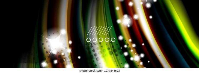 Color flow poster. Wave Liquid shape color background. Art vector design for your design