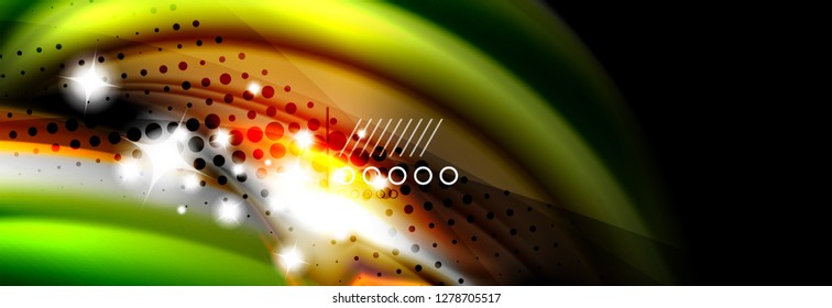Color flow poster. Wave Liquid shape color background. Art vector design for your design