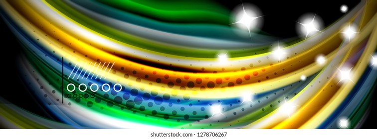 Color flow poster. Wave Liquid shape color background. Art vector design for your design