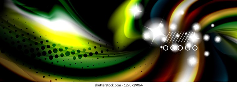 Color flow poster. Wave Liquid shape color background. Art vector design for your design