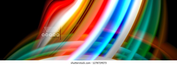 Color flow poster. Wave Liquid shape color background. Art vector design for your design