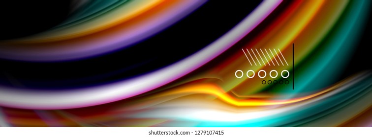 Afiche de flujo de color. Fondo de color de forma líquido ondulado. Diseño vectorial de arte para tu diseño