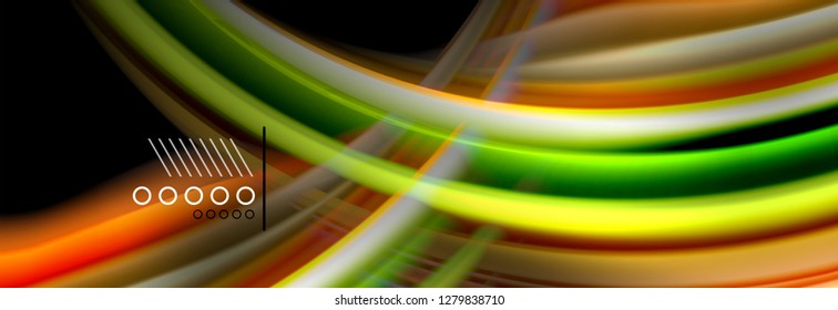 Afiche de flujo de color. Fondo de color de forma líquido ondulado. Diseño vectorial de arte para tu diseño