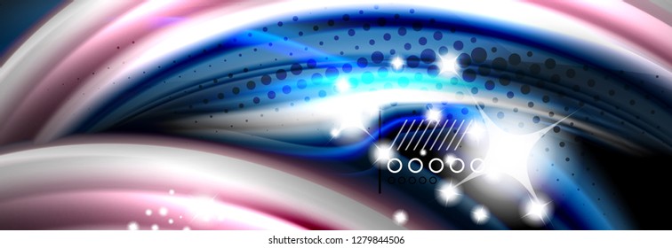 Color flow poster. Wave Liquid shape color background. Art vector design for your design