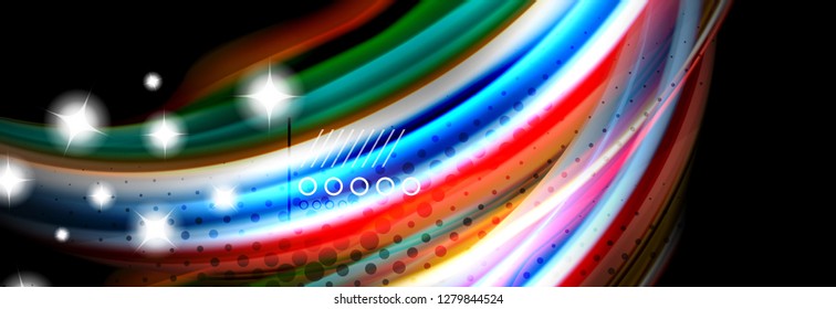 Color flow poster. Wave Liquid shape color background. Art vector design for your design