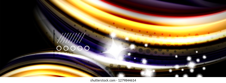 Color flow poster. Wave Liquid shape color background. Art vector design for your design