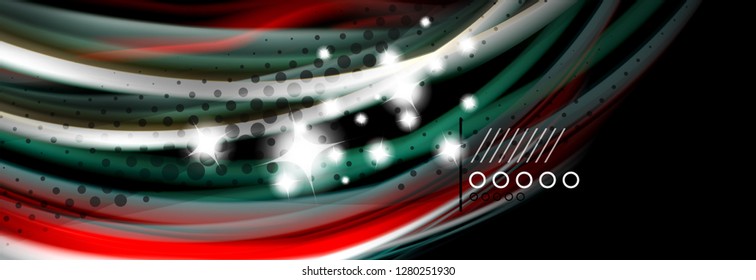 Color flow poster. Wave Liquid shape color background. Art vector design for your design