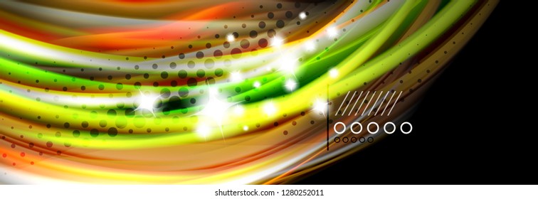 Color flow poster. Wave Liquid shape color background. Art vector design for your design