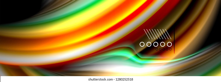 Afiche de flujo de color. Fondo de color de forma líquido ondulado. Diseño vectorial de arte para tu diseño