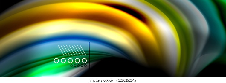 Color flow poster. Wave Liquid shape color background. Art vector design for your design