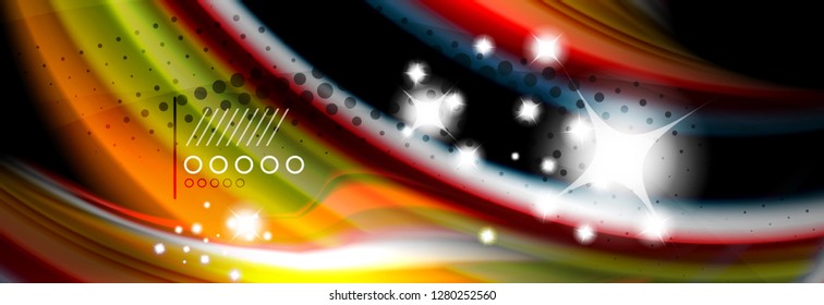 Color flow poster. Wave Liquid shape color background. Art vector design for your design