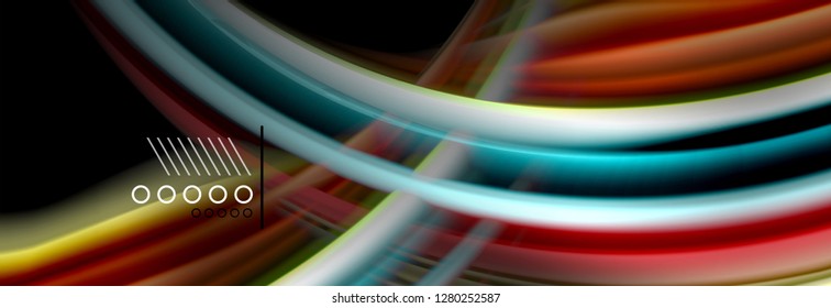 Afiche de flujo de color. Fondo de color de forma líquido ondulado. Diseño vectorial de arte para tu diseño