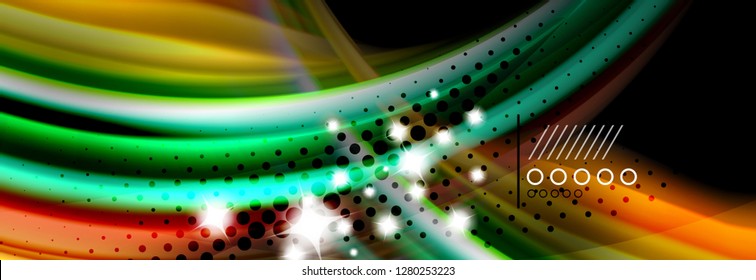Color flow poster. Wave Liquid shape color background. Art vector design for your design