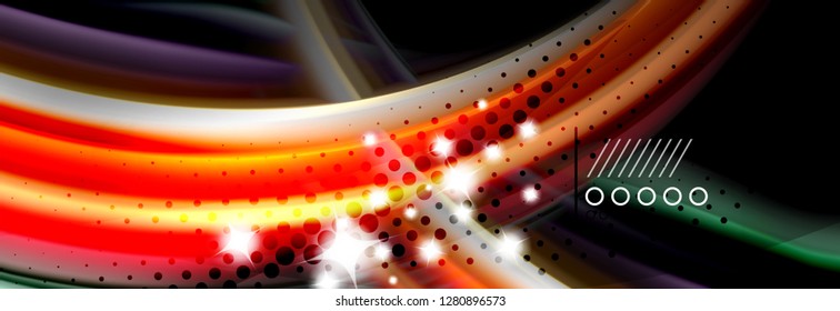 Color flow poster. Wave Liquid shape color background. Art vector design for your design