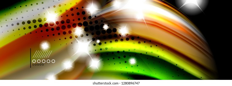Color flow poster. Wave Liquid shape color background. Art vector design for your design