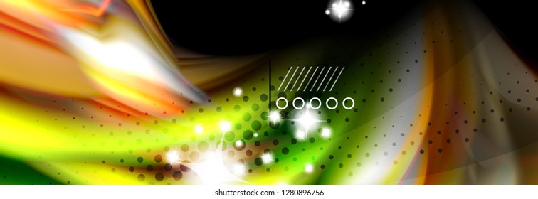 Color flow poster. Wave Liquid shape color background. Art vector design for your design