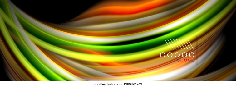 Color flow poster. Wave Liquid shape color background. Art vector design for your design