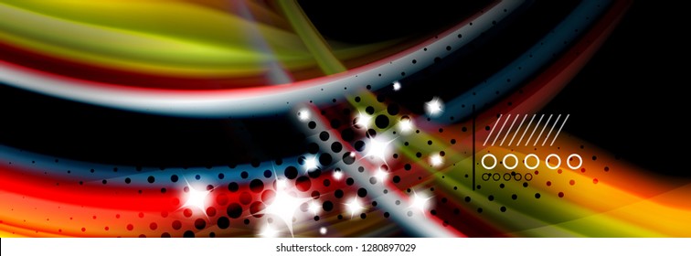 Color flow poster. Wave Liquid shape color background. Art vector design for your design