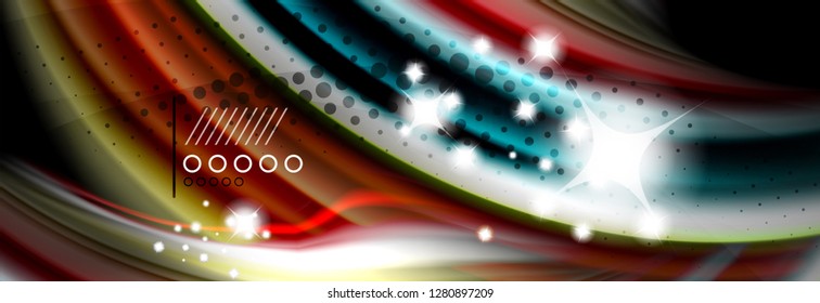 Color flow poster. Wave Liquid shape color background. Art vector design for your design