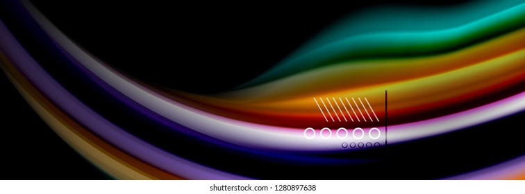 Afiche de flujo de color. Fondo de color de forma líquido ondulado. Diseño vectorial de arte para tu diseño