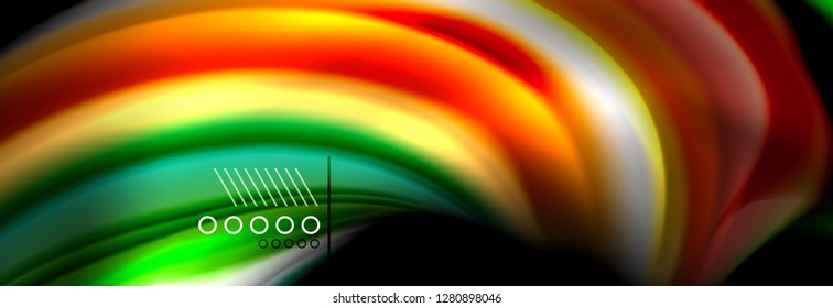 Afiche de flujo de color. Fondo de color de forma líquido ondulado. Diseño vectorial de arte para tu diseño