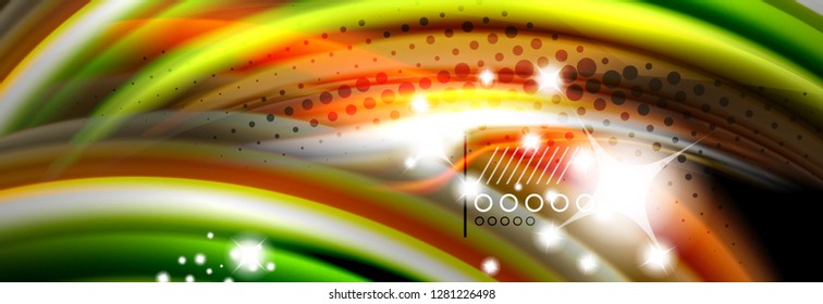 Color flow poster. Wave Liquid shape color background. Art vector design for your design