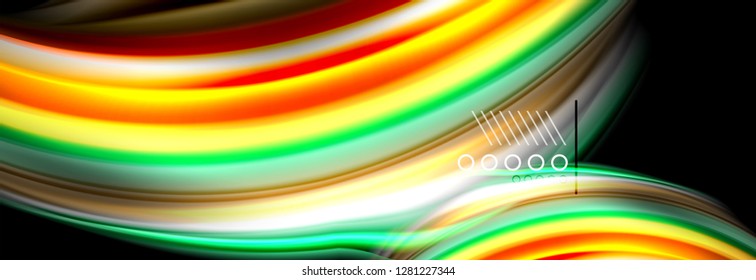 Color flow poster. Wave Liquid shape color background. Art vector design for your design