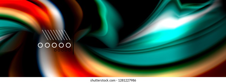 Afiche de flujo de color. Fondo de color de forma líquido ondulado. Diseño vectorial de arte para tu diseño