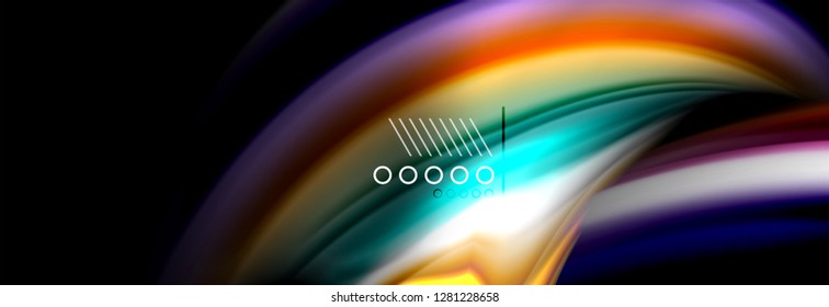 Afiche de flujo de color. Fondo de color de forma líquido ondulado. Diseño vectorial de arte para tu diseño