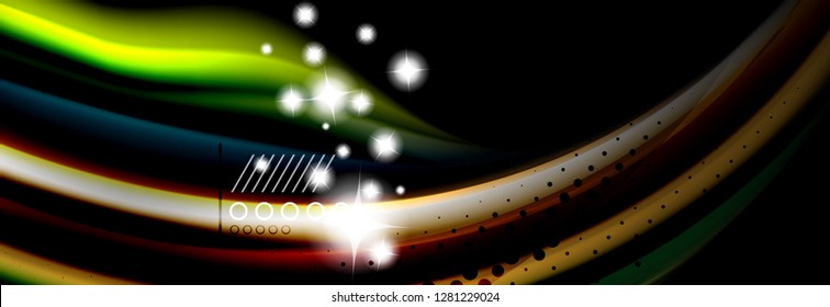 Afiche de flujo de color. Fondo de color de forma líquido ondulado. Diseño vectorial de arte para tu diseño