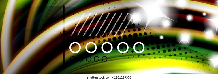 Color flow poster. Wave Liquid shape color background. Art vector design for your design