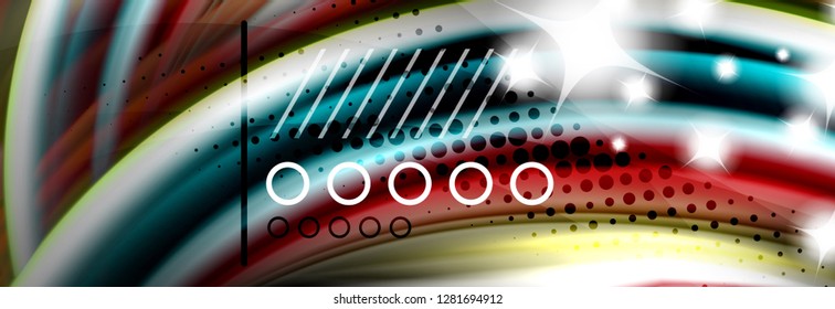 Color flow poster. Wave Liquid shape color background. Art vector design for your design