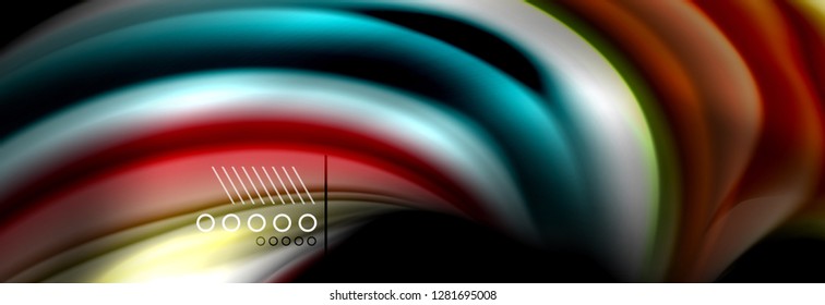 Color flow poster. Wave Liquid shape color background. Art vector design for your design