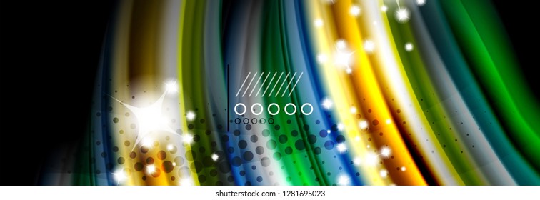 Color flow poster. Wave Liquid shape color background. Art vector design for your design