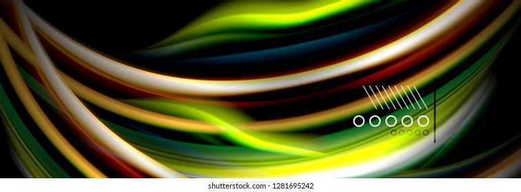 Color flow poster. Wave Liquid shape color background. Art vector design for your design