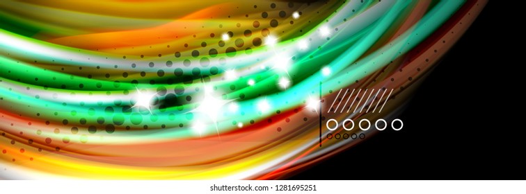 Color flow poster. Wave Liquid shape color background. Art vector design for your design