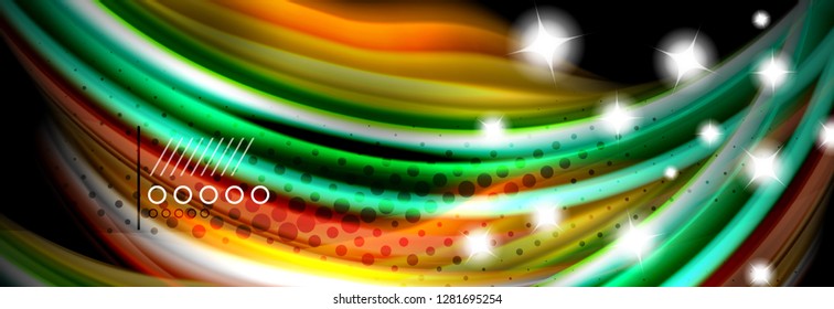 Color flow poster. Wave Liquid shape color background. Art vector design for your design