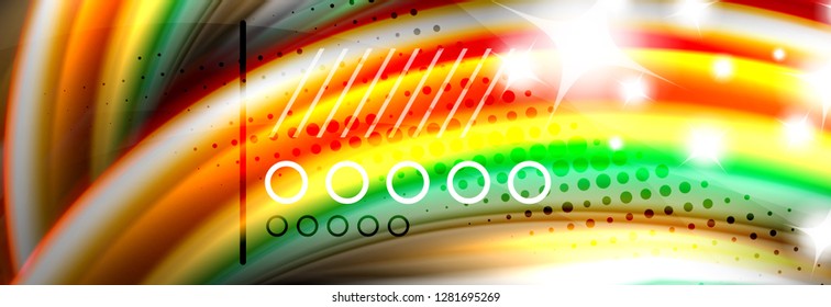 Color flow poster. Wave Liquid shape color background. Art vector design for your design
