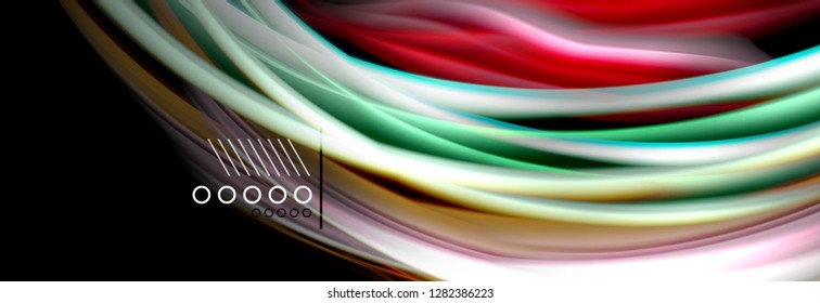 Color flow poster. Wave Liquid shape color background. Art vector design for your design