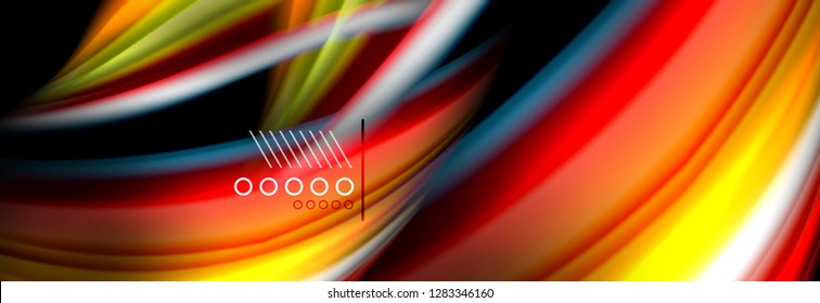 Color flow poster. Wave Liquid shape color background. Art vector design for your design