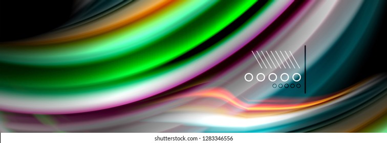 Color flow poster. Wave Liquid shape color background. Art vector design for your design