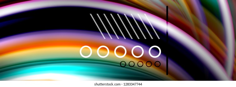 Color flow poster. Wave Liquid shape color background. Art vector design for your design