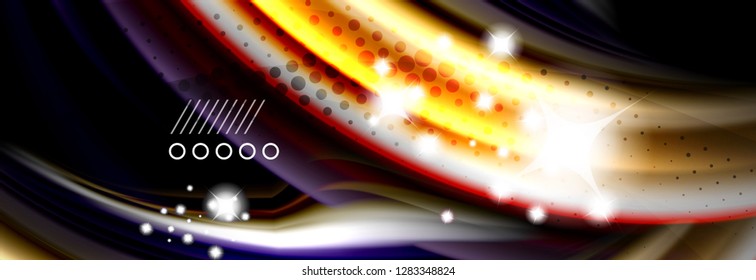 Afiche de flujo de color. Fondo de color de forma líquido ondulado. Diseño vectorial de arte para tu diseño