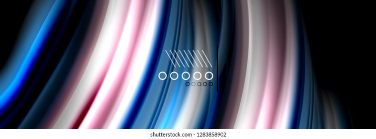 Afiche de flujo de color. Fondo de color de forma líquido ondulado. Diseño vectorial de arte para tu diseño
