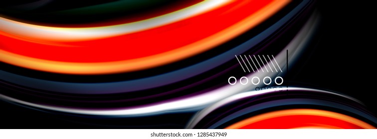 Afiche de flujo de color. Fondo de color de forma líquido ondulado. Diseño vectorial de arte para tu diseño