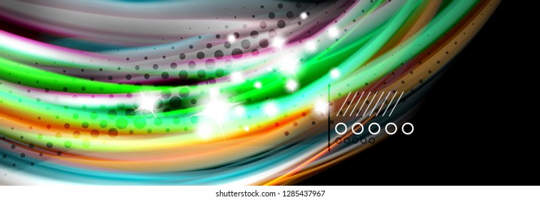 Color flow poster. Wave Liquid shape color background. Art vector design for your design