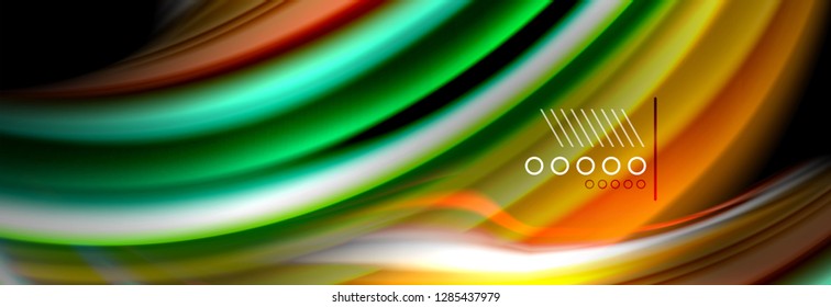 Color flow poster. Wave Liquid shape color background. Art vector design for your design